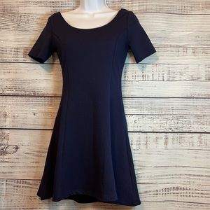 LIQUIDATION SALE DIVIDED by H&M Navy Blue Flared Skater Dress | Size 6